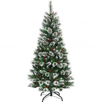 Coast 180 cm künstlicher Weihnachtsbaum mit Schnee, roten Beeren und Tannenzapfen