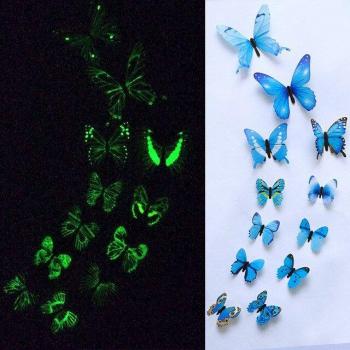 Deco Mariposa Luminosa 3D (Pared + Nevera)
