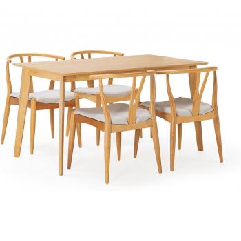 Mesa de Comedor Rustic 140x80 con 4 Sillas