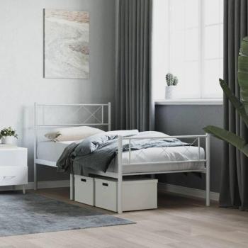 Cama minimalista sin colchón con estribo de metal