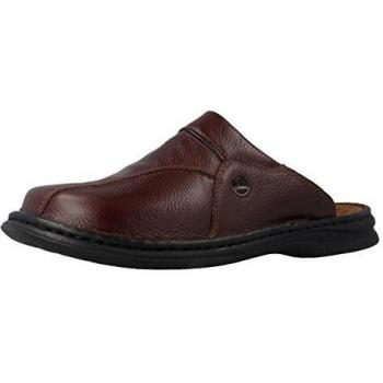 Mulas de hombre Josef Seibel Klaus, cuero marrón/negro, talla 44