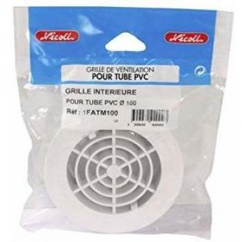 Grille de ventilation intérieure avec moustiquaire D 100mm