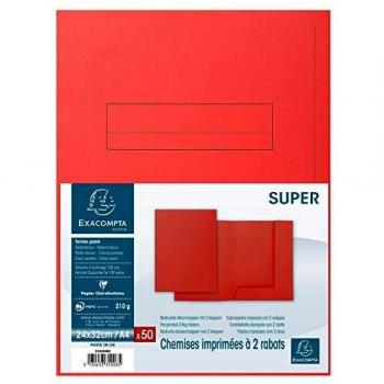 Paquet de 50 chemises Exacompta 2 rabats