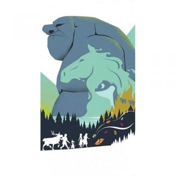 Papier Peint panoramique Frozen Bleu et Vert 150 × 280 cm