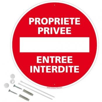 Panneau de Signalisation Entrée Interdite Propriété Privée 250 mm