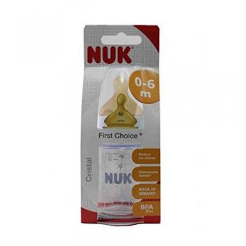 NUK BIBERON CRISTAL BOCA ANCHA TETINA LATEX 120