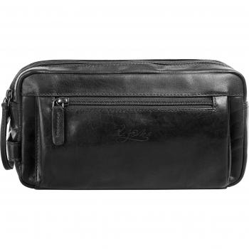 Kulturbeutel X-Zone, Leder, 26 cm x 15 cm x 13 cm