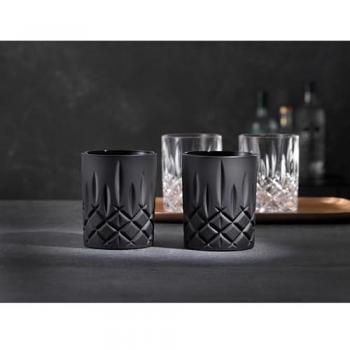 Nachtmann Noblesse Black Edition Whiskygläser 2er Set aus Kristallglas, 295 ml