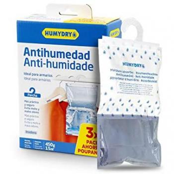 Pack 3 perchas antihumedad de Humydry (450 g)