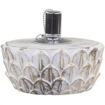 Chic Antique Vittel Öllampe mit luxuriösem Golddesign, H8 x Ø17,5 cm, creme
