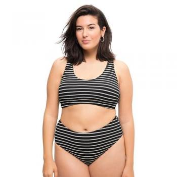 Studio Untold Plus Size Bikini-Top Schwarz 42 mit Softcups und Stretch-Struktur