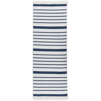 Tappeto 100x300 cm Blu Marino in Cotone