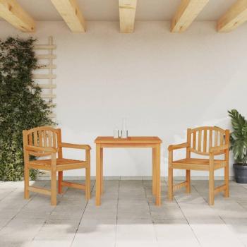 Trio de Jantar Jardim VidaXL Teca Maciça