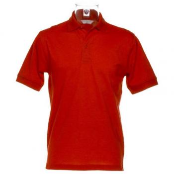 Men’s Kustom Kit 5-Unit Red Polo – Classic Pique, Short Sleeve, Size XS
