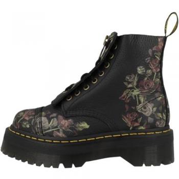 Dr Martens Sinclair Decayed Roses Botte Femme, Cuir Noir, 40