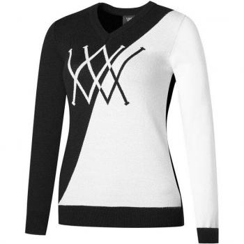 Damen-Golf T-Shirt langärmelig, seitliche Farbvariationen