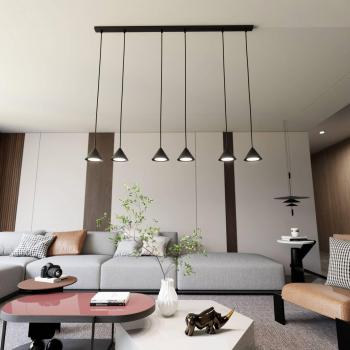 Lámpara de techo EMIBIG LIGHTING, diseño negro y dorado, dimensiones h: 100 x l:116cm