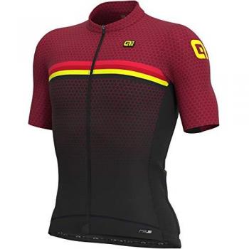 Alé PRS Bridge Kurzarm-Radtrikot schwarz/granatrot