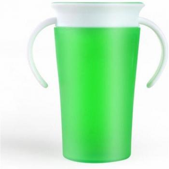 360 Grad drehbarer Trinkbecher für Kleinkinder mit Doppelgriff und auslaufsicherem Deckel, BPA-frei