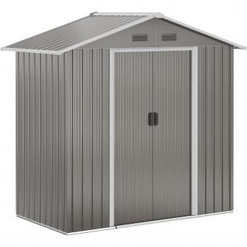 Outsunny 6.5ft X 3.5ft Metal Garden Storage Shed for Outdoor Tool Storage