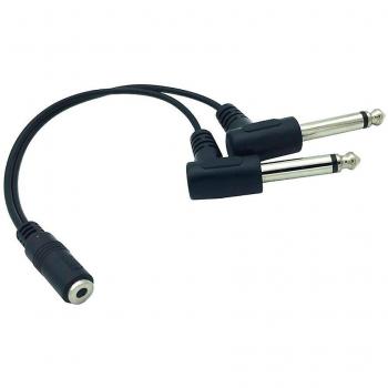 Splitter audio 1/8” vers 2×1/4” mono Y