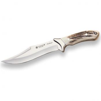 Antílope CC01 – Cuchillo Enterizo con Hoja Curva 19,5 cm y Astas de Ciervo