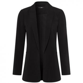 Zero Blazer Long Style Damen Kurzblazer Gr. 36, schwarz