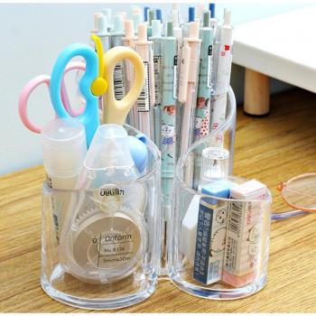 Desktop Makeup Storage Stand with 3 Compartments