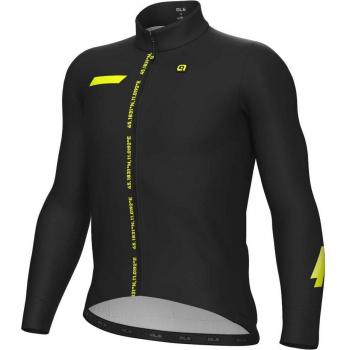 Maglia Alé PR.E Follow Me Maniche Lunghe Nero Profondo Giallo