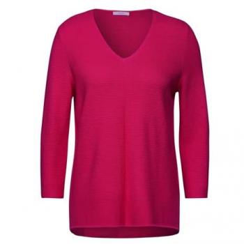 Pull femme Cecil rose avec col en V taille XXL