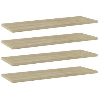 VidaXL Bookshelf Boards 4 pcs Sonoma Oak 23.6x7.9x0.6 Engineered Wood