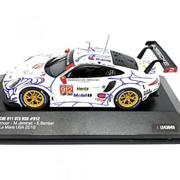 Porsche 911 RSR 2018 – Miniature IXO 1/43 en blanc/rouge/bleu