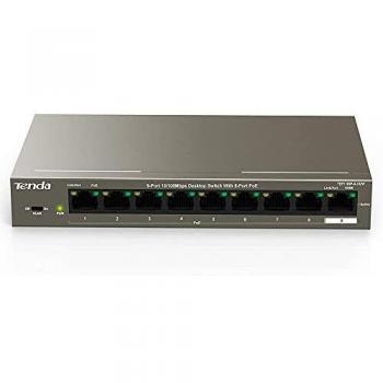 Switch Tenda 9 Puertos 10/100 Mbps con PoE 102W