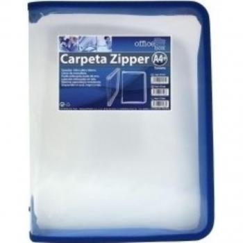 CARP.PORTADOC.OFF.BOX ZIPPER AZUL