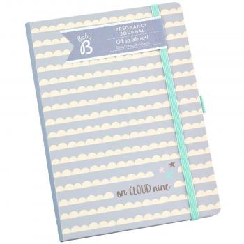 Busy B Clouds Pregnancy Journal Book, Grey
