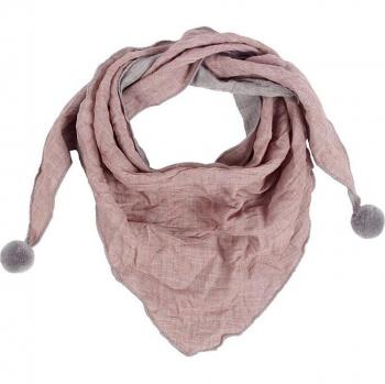 Écharpe en coton pour enfants, foulard triangle chaud avec pompon, automne