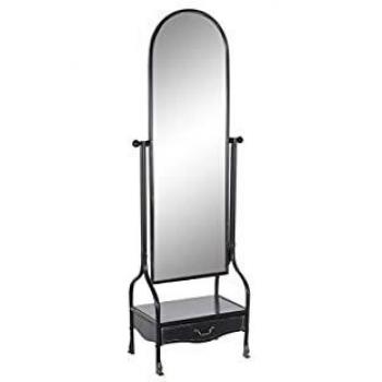 Miroir en métal noir de la série miroirs, modèle Sophistiqué, mesurant 64 x 40 cm, avec une hauteur de 183 cm