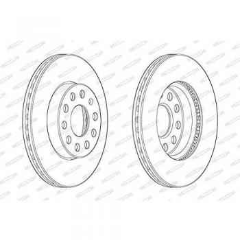 Belüftete Bremsscheibe FERODO DDF2400C-1 vorne, 1 Stück