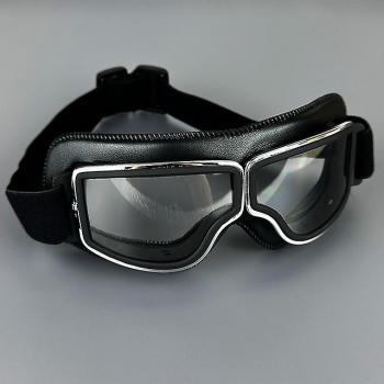 Lunettes de ski et vélo, design rétro cuir