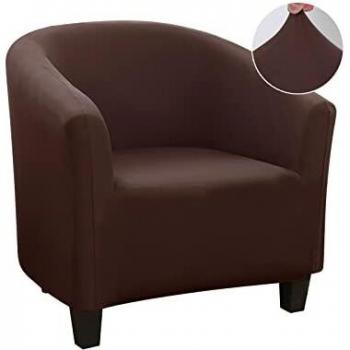 Fodera Copripoltrona Jaotto Universale, Copripoltrona da Cocktail Chesterfield Rimovibile Lavabile Antiscivolo per Bancone Soggiorno Tullsta (Marrone, 1 Pezzo)