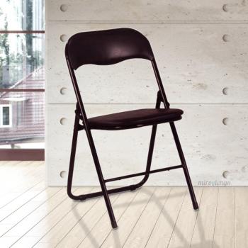 Silla plegable de metal negra 87x47x58 cm