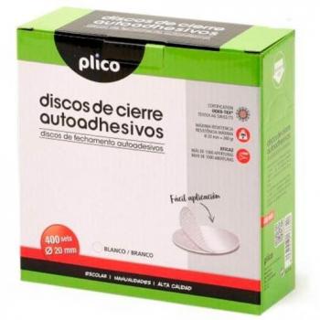 PLICO DISCOS CIERRE TEXTIL NEGROS AUTOADHESIVOS 20 MM 400 UNIDADES DISCOS DE CIERRE 2x2x2 Cms