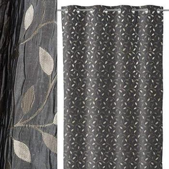 Lola Home Tenda con occhielli grigio e argentato