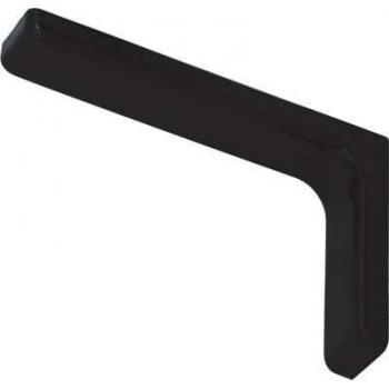 Supports d'étagères en plastique et acier noir Leonardo Bolis