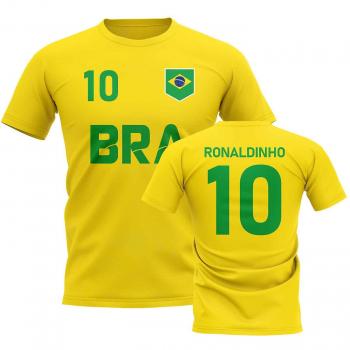 T-shirt Jaune Héros du Code Pays Ronaldinho