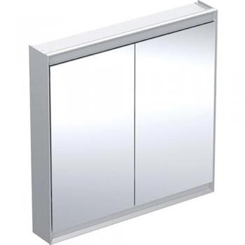 Geberit One miroir de salle de bain 90 x 90 x 15 cm aluminium anodisé avec éclairage ComfortLight