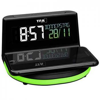 TFA 60.2028.01 Digitalwecker mit kabelloser Ladestation Charge-IT Wireless