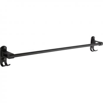 Matte Black Bathroom Shelves and Towel Rack with Aluminum