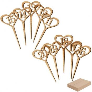 Hohle Holz-Hochzeitstischnummern