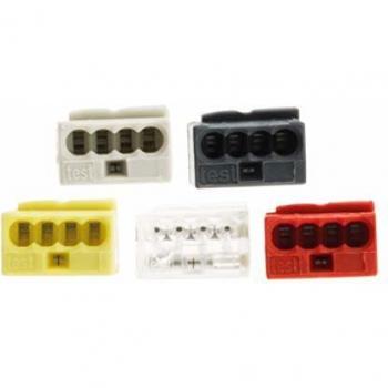 Set Terminali Wago S243 5x 0,6‑0,8 mm² 4 Poli (Fless/rigidi)